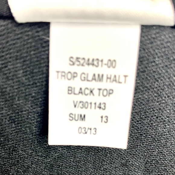 halter style bikini top -Black. - Picture 5 of 5